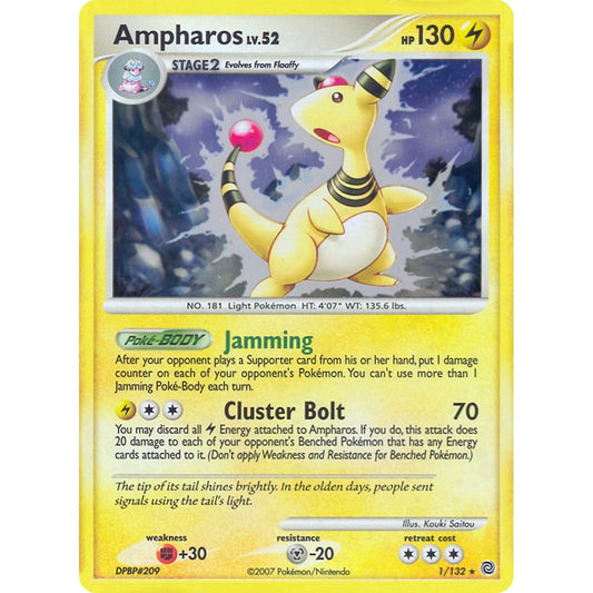Image for Ampharos - 1/132 (DP Secret Wonders) (001/132) (PR) - Pokemon
