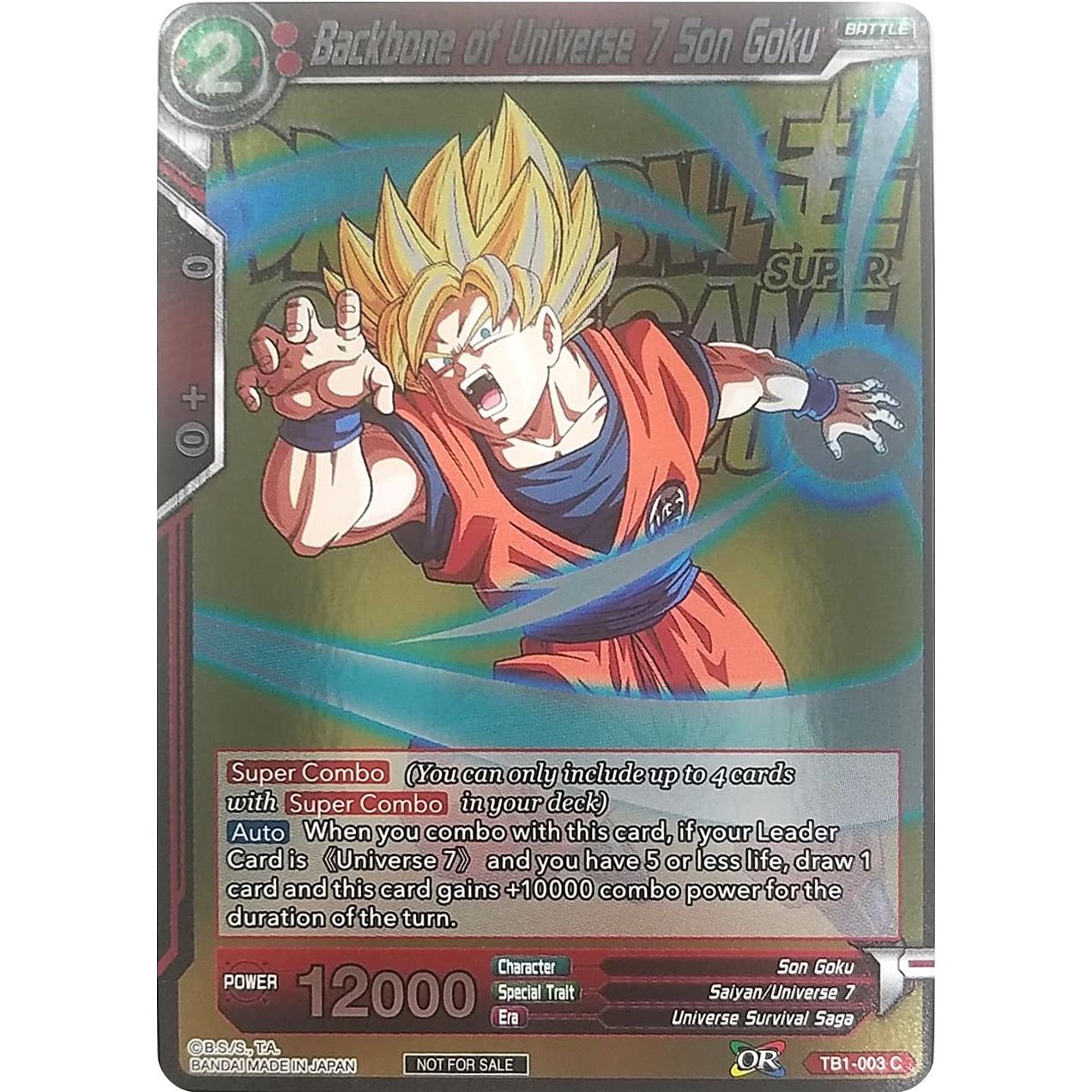 Image for Backbone of Universe 7 Son Goku (Metallic Foil) (Event Pack 2018) (TB1-003) (PR) - Dragon Ball Super: Masters