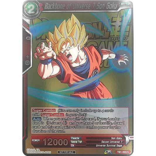 Image for Backbone of Universe 7 Son Goku (Metallic Foil) (Event Pack 2018) (TB1-003) (PR) - Dragon Ball Super: Masters
