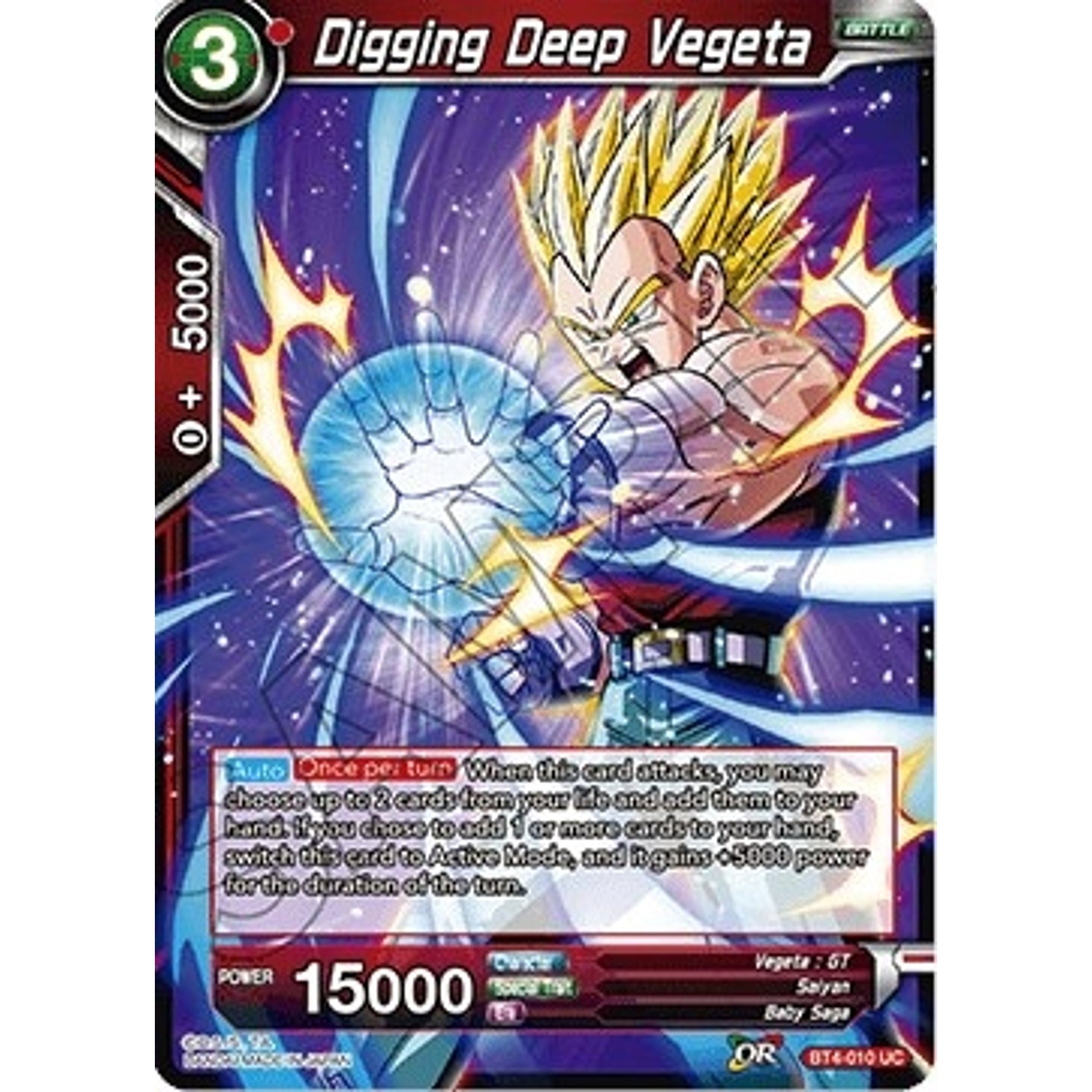Image for Digging Deep Vegeta (BT4-010) (DBS-B04) - Dragon Ball Super: Masters