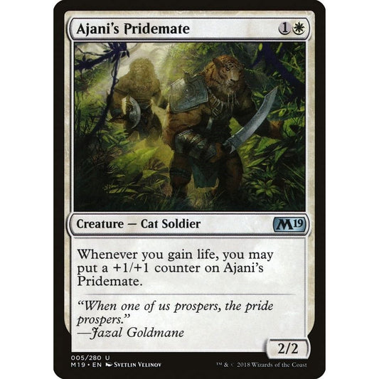 Image for Ajani's Pridemate (5) (M19) - Magic: The Gathering
