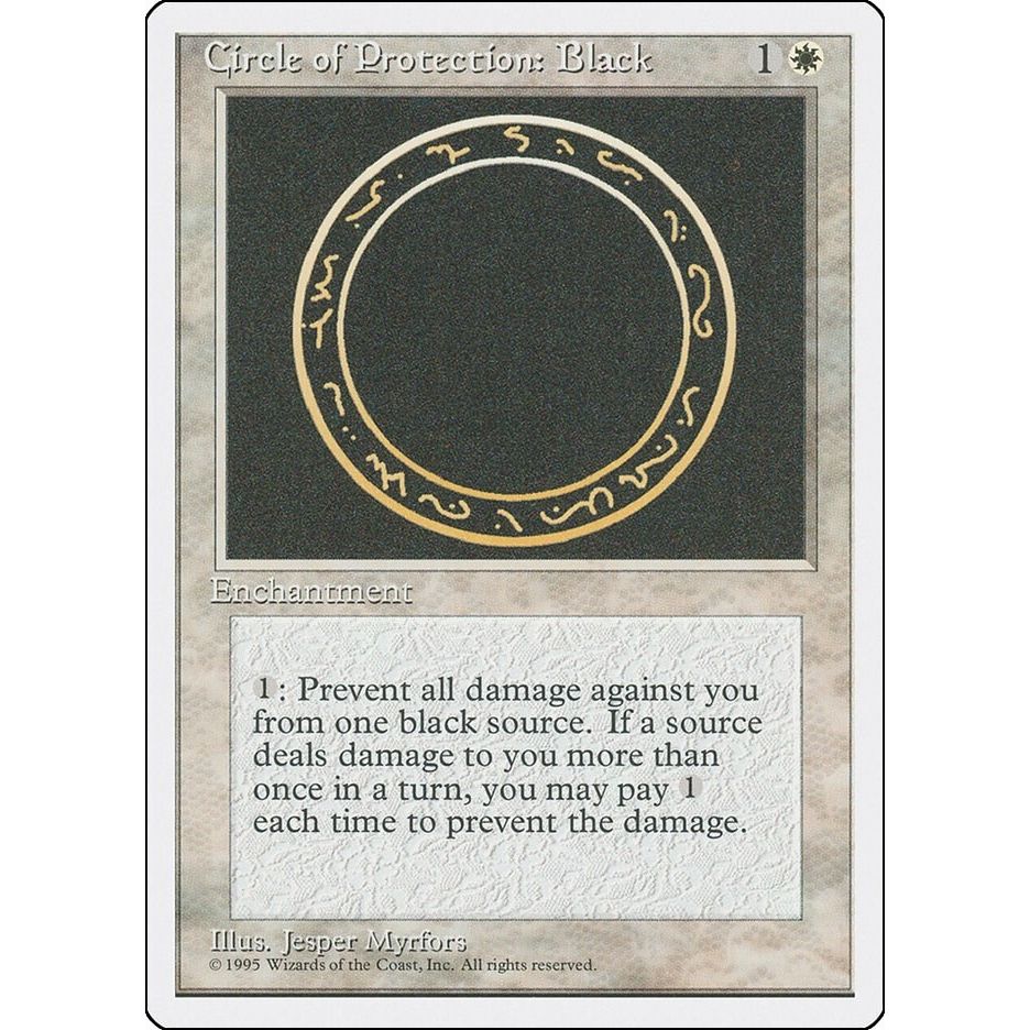Image for Circle of Protection: Black (4ED) - Magic: The Gathering