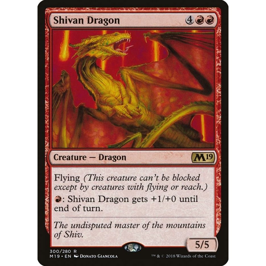 Image for Shivan Dragon (300) (M19) - Magic: The Gathering
