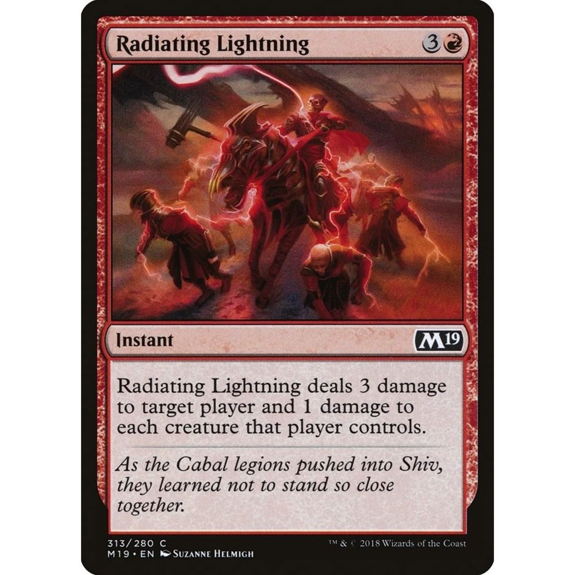 Image for Radiating Lightning (313) (M19) - Magic: The Gathering
