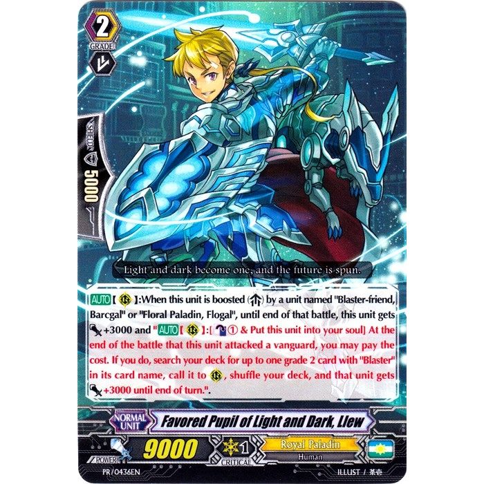 Image for Favored Pupil of Light and Dark, Llew (PR/0436EN) (PR) - Cardfight Vanguard