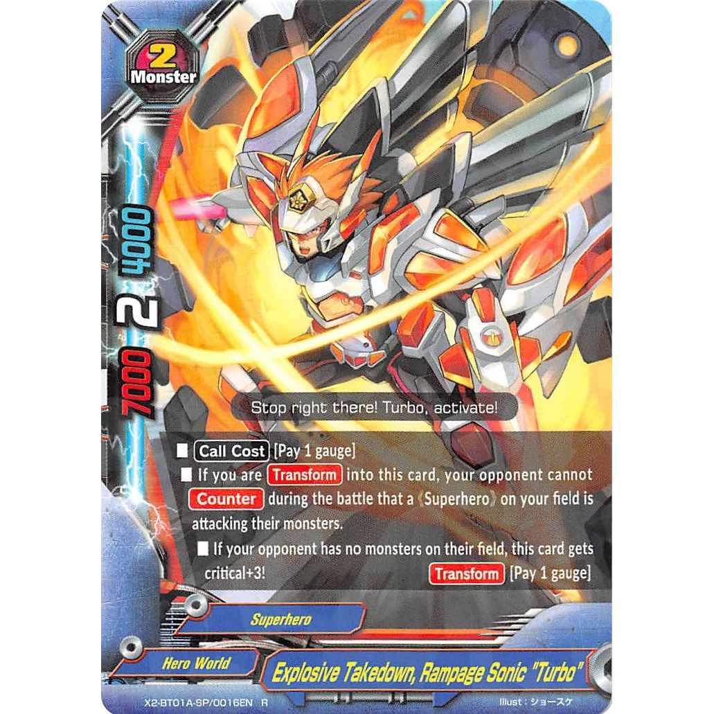 Image for Explosive Takedown, Rampage Sonic "Turbo" (X2-BT01A-SP/0016EN) (X2BT01A) - Future Card BuddyFight