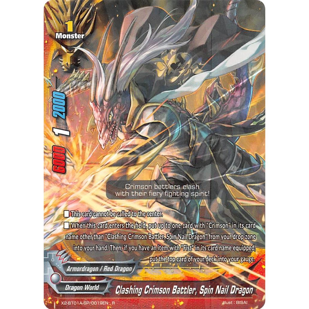 Image for Clashing Crimson Battler, Spin Nail Dragon (X2-BT01A-SP/0019EN) (X2BT01A) - Future Card BuddyFight