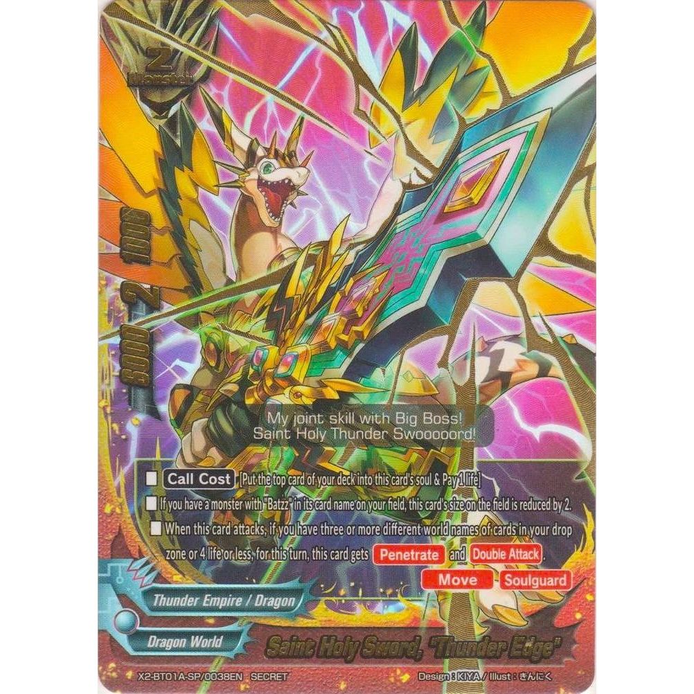 Image for Saint Holy Sword, "Thunder Edge" (X2-BT01A-SP/0038EN) (X2BT01A) - Future Card BuddyFight