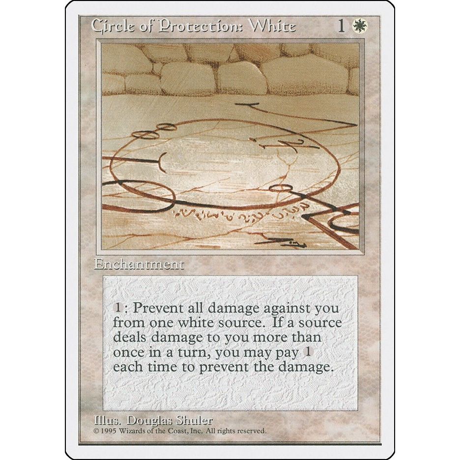 Image for Circle of Protection: White (4ED) - Magic: The Gathering