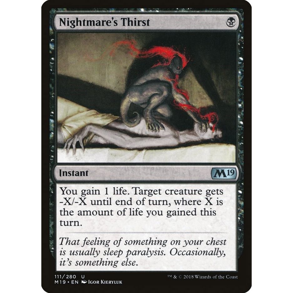 Image for Nightmare's Thirst (111) (M19) - Magic: The Gathering