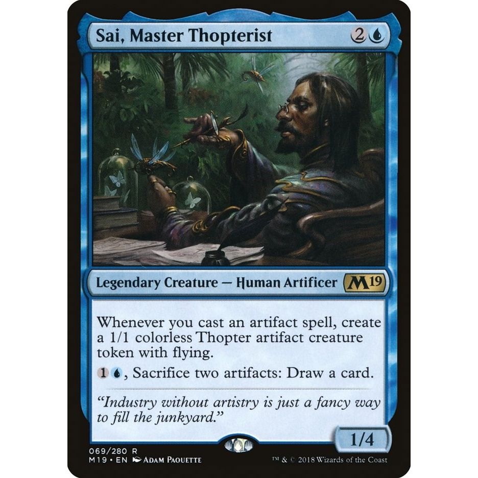 Image for Sai, Master Thopterist (69) (M19) - Magic: The Gathering