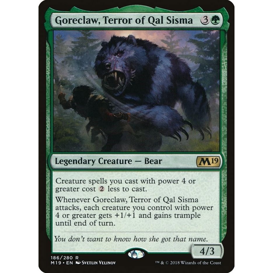 Image for Goreclaw, Terror of Qal Sisma (186) (M19) - Magic: The Gathering