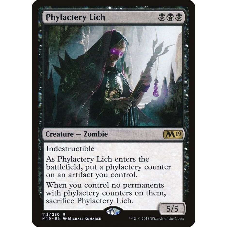Image for Phylactery Lich (113) (M19) - Magic: The Gathering