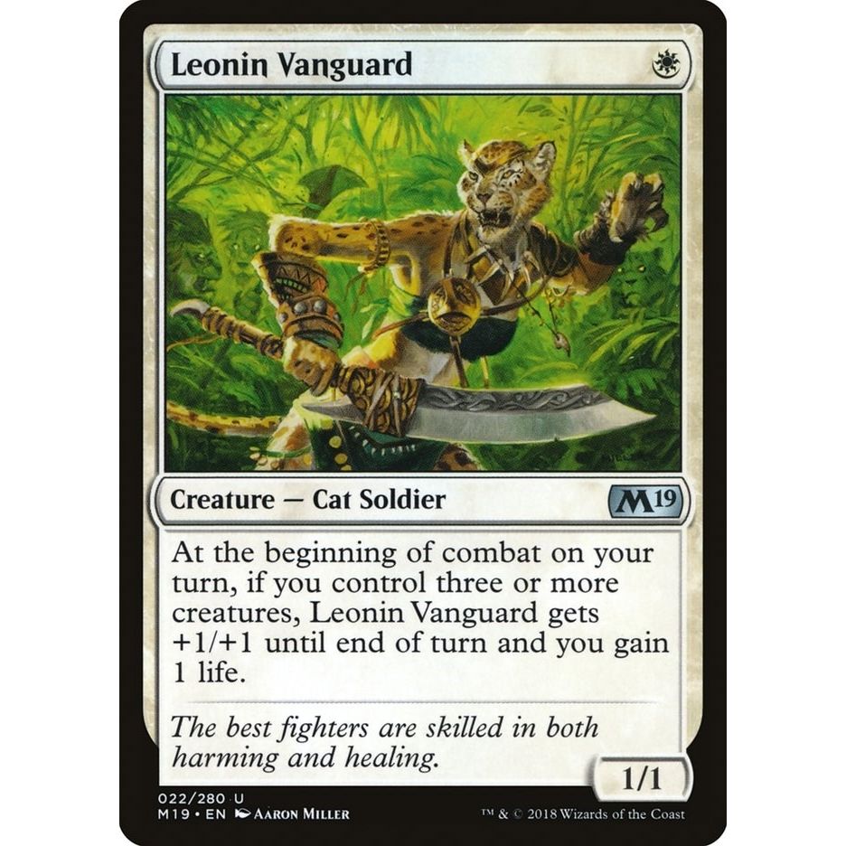 Image for Leonin Vanguard (22) (M19) - Magic: The Gathering