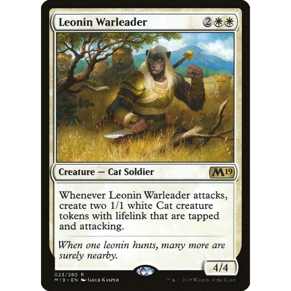 Image for Leonin Warleader (23) (M19) - Magic: The Gathering