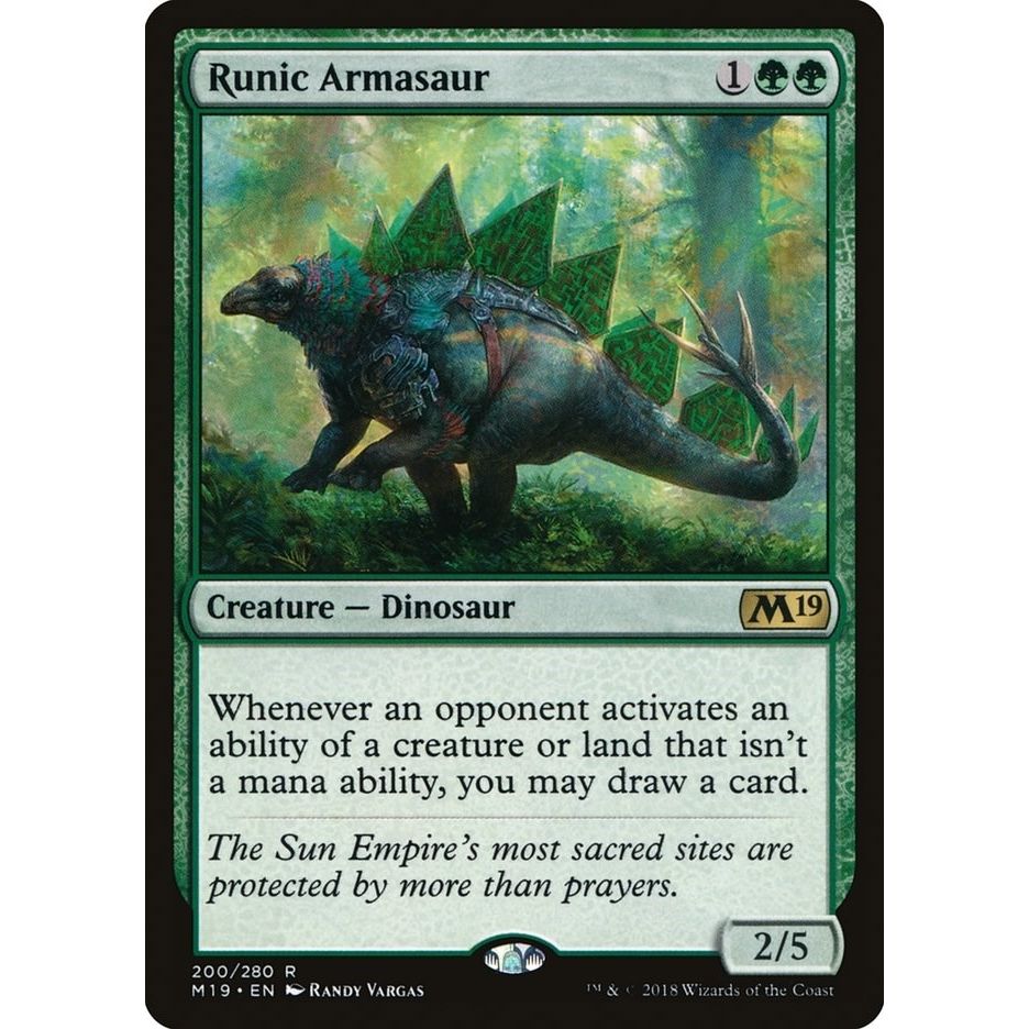 Image for Runic Armasaur (200) (M19) - Magic: The Gathering
