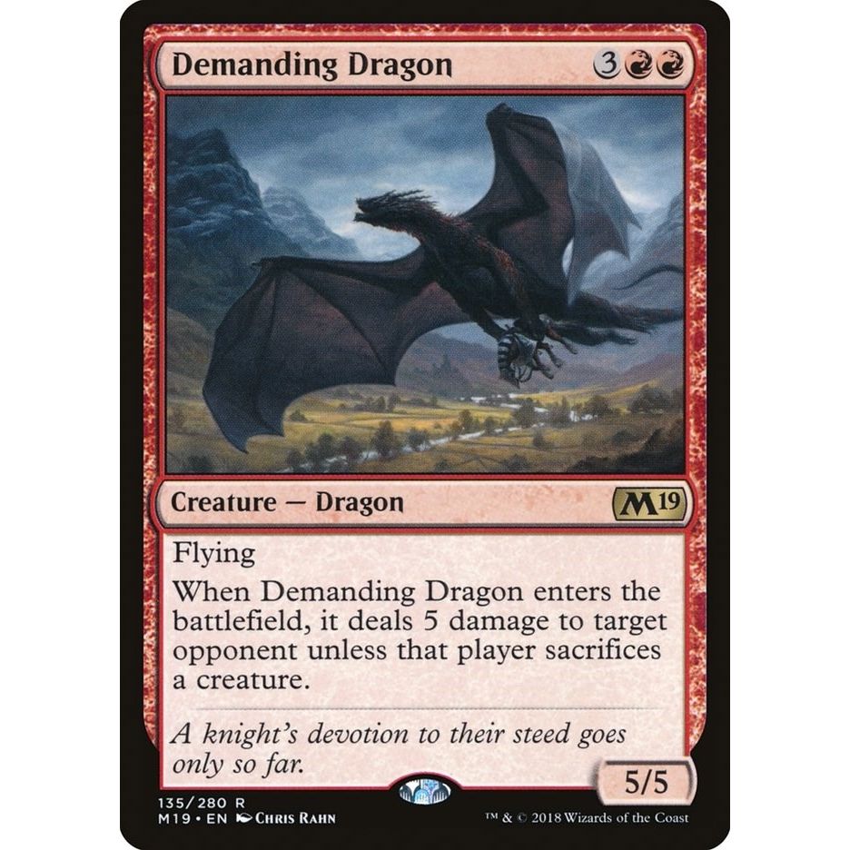Image for Demanding Dragon (135) (M19) - Magic: The Gathering