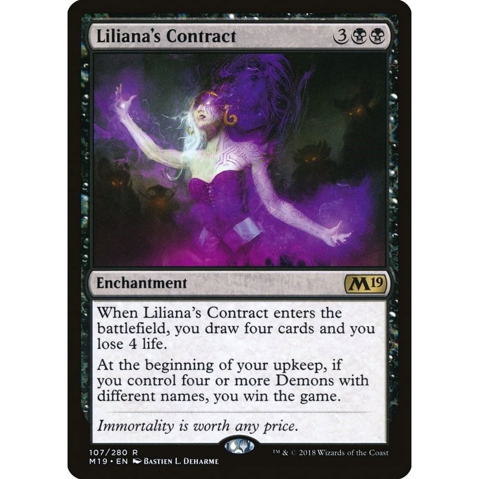 Image for Liliana's Contract (107) (M19) - Magic: The Gathering