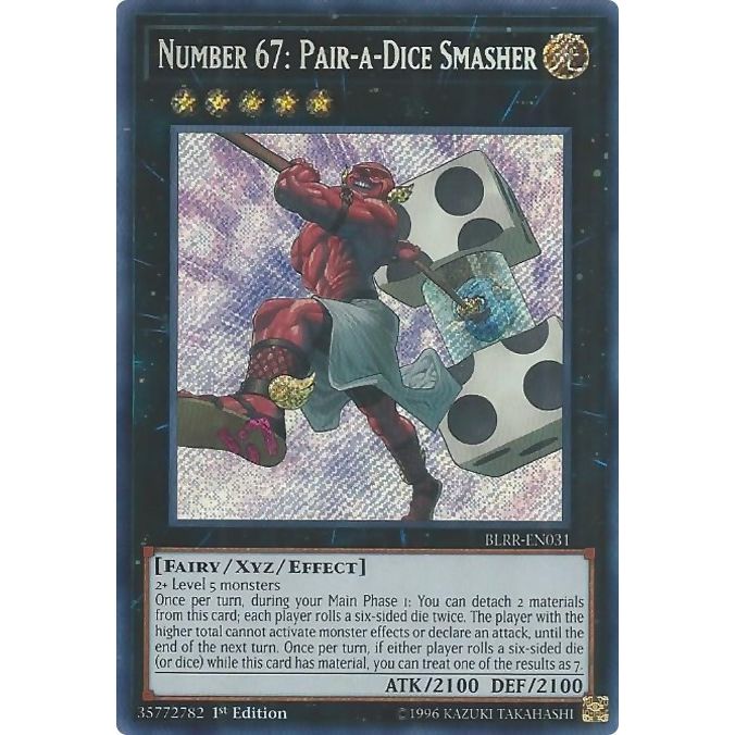 Image for Number 67: Pair-a-Dice Smasher (BLRR-EN031) (BLRR) - YuGiOh