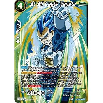 Image for At All Costs Vegeta (BT4-030) (DBS-B04) - Dragon Ball Super: Masters