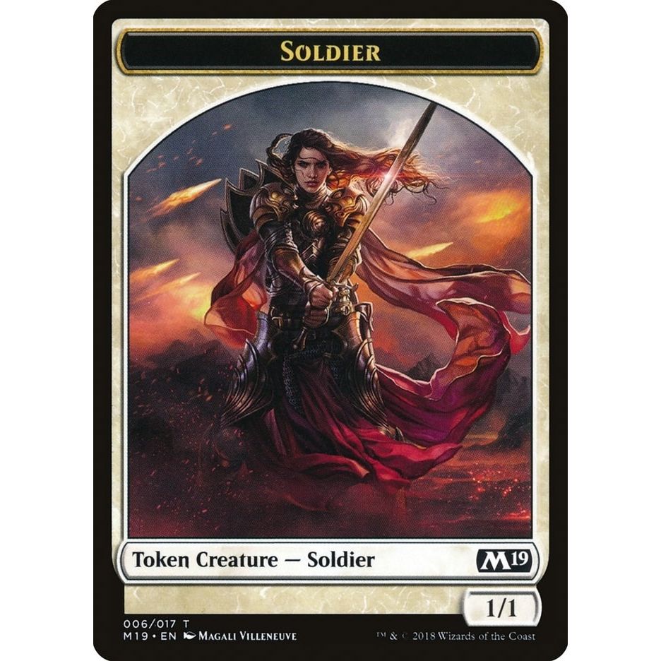 Image for Soldier Token (6) (M19) - Magic: The Gathering