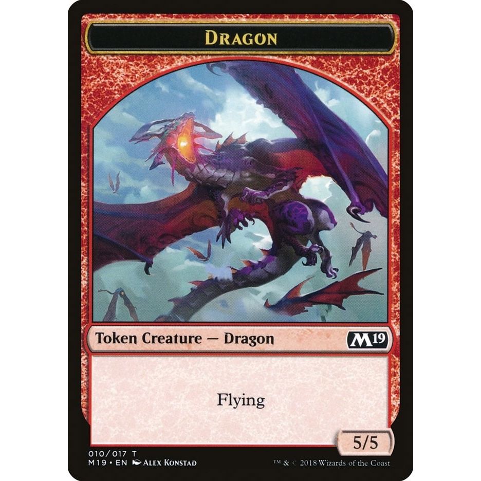 Image for Dragon Token (010) (10) (M19) - Magic: The Gathering