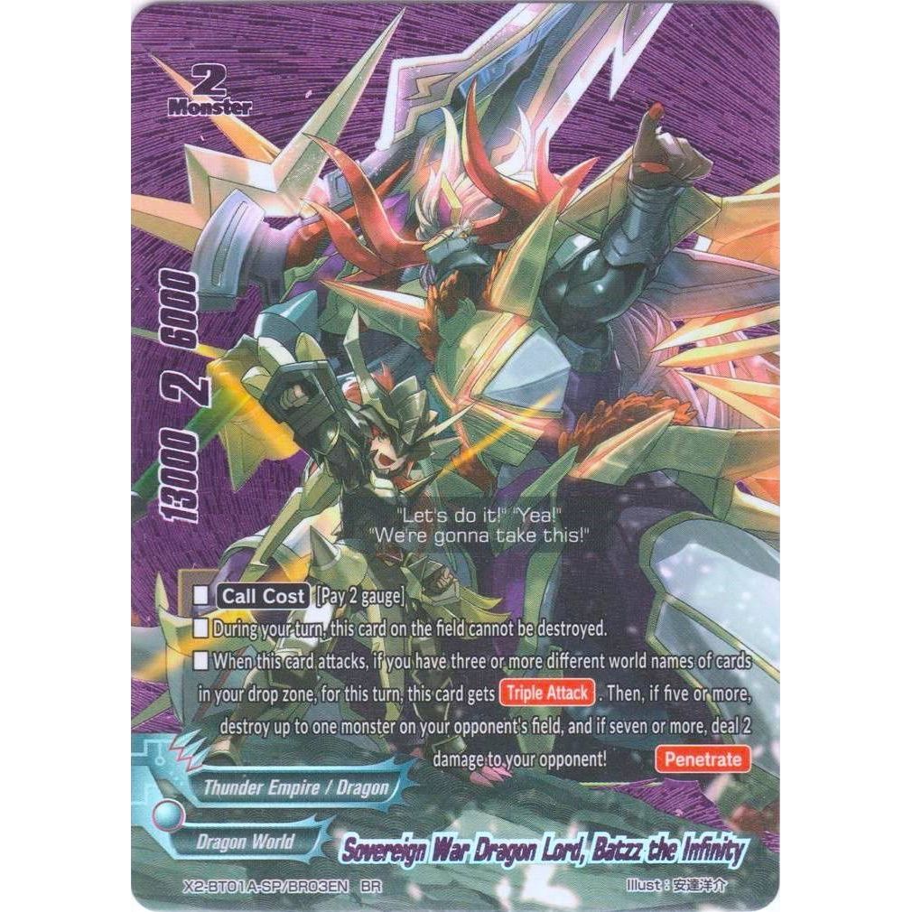 Image for Sovereign War Dragon Lord, Batzz the Infinity (BR) (X2-BT01A-SP/BR03EN) (X2BT01A) - Future Card BuddyFight