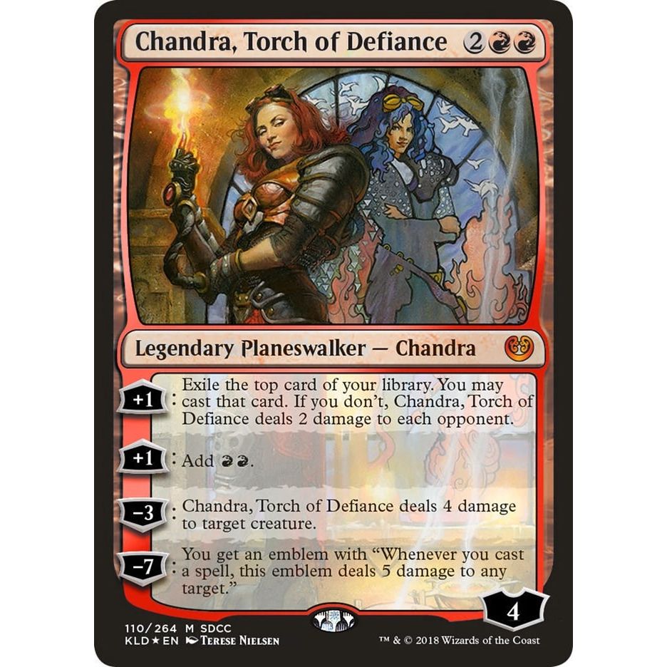 Image for Chandra, Torch of Defiance (SDCC 2018 Exclusive) (110) (MEDIA) - Magic: The Gathering
