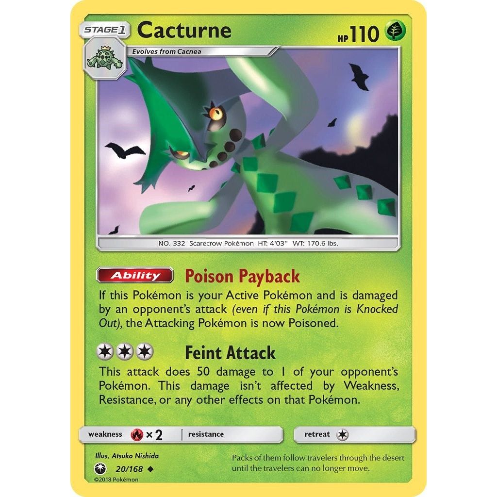 Image for Cacturne (20/168) (CES) - Pokemon