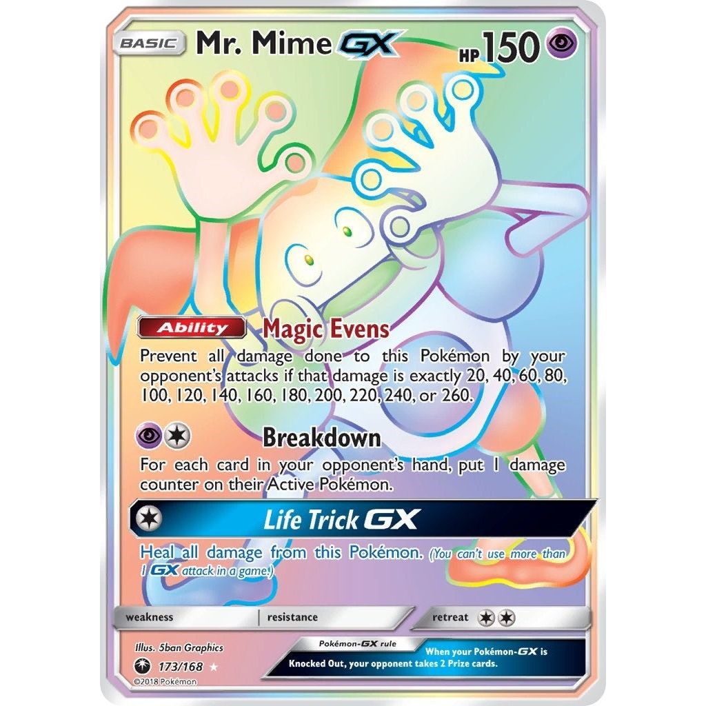Image for Mr. Mime GX (Secret) (173/168) (CES) - Pokemon