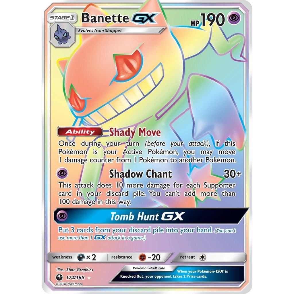 Image for Banette GX (Secret) (174/168) (CES) - Pokemon