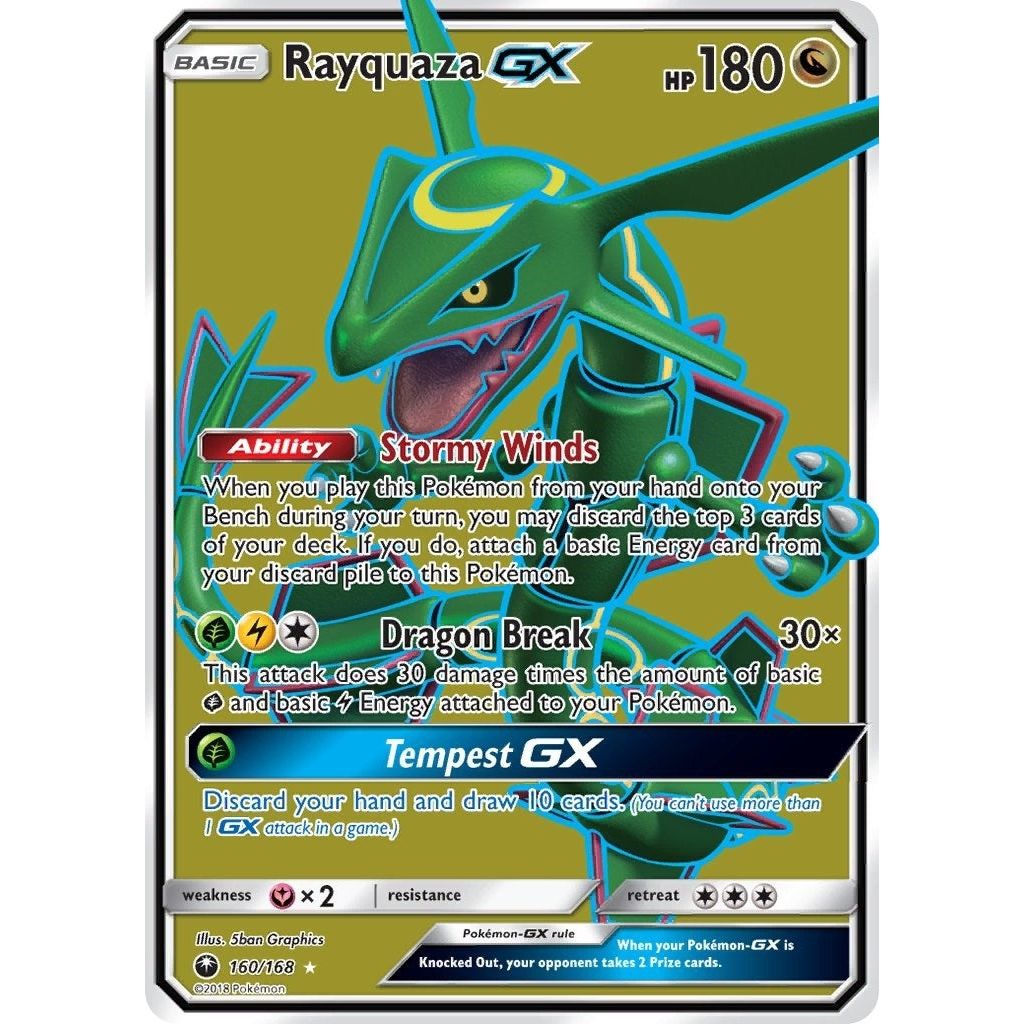 Image for Rayquaza GX (Full Art) (160/168) (CES) - Pokemon