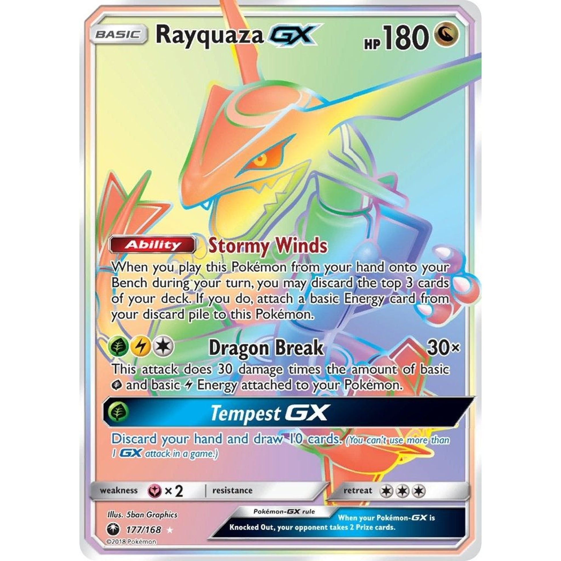 Image for Rayquaza GX (Secret) (177/168) (CES) - Pokemon