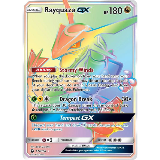 Image for Rayquaza GX (Secret) (177/168) (CES) - Pokemon