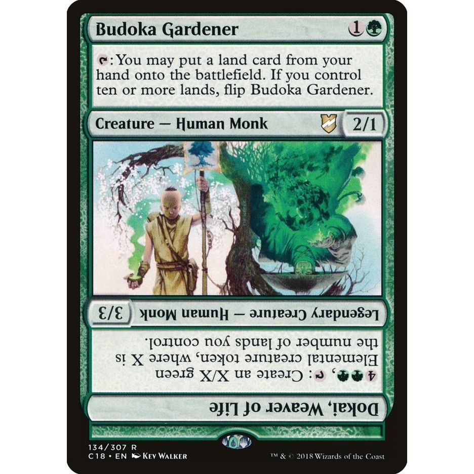 Image for Budoka Gardener // Dokai, Weaver of Life (134) (C18) - Magic: The Gathering
