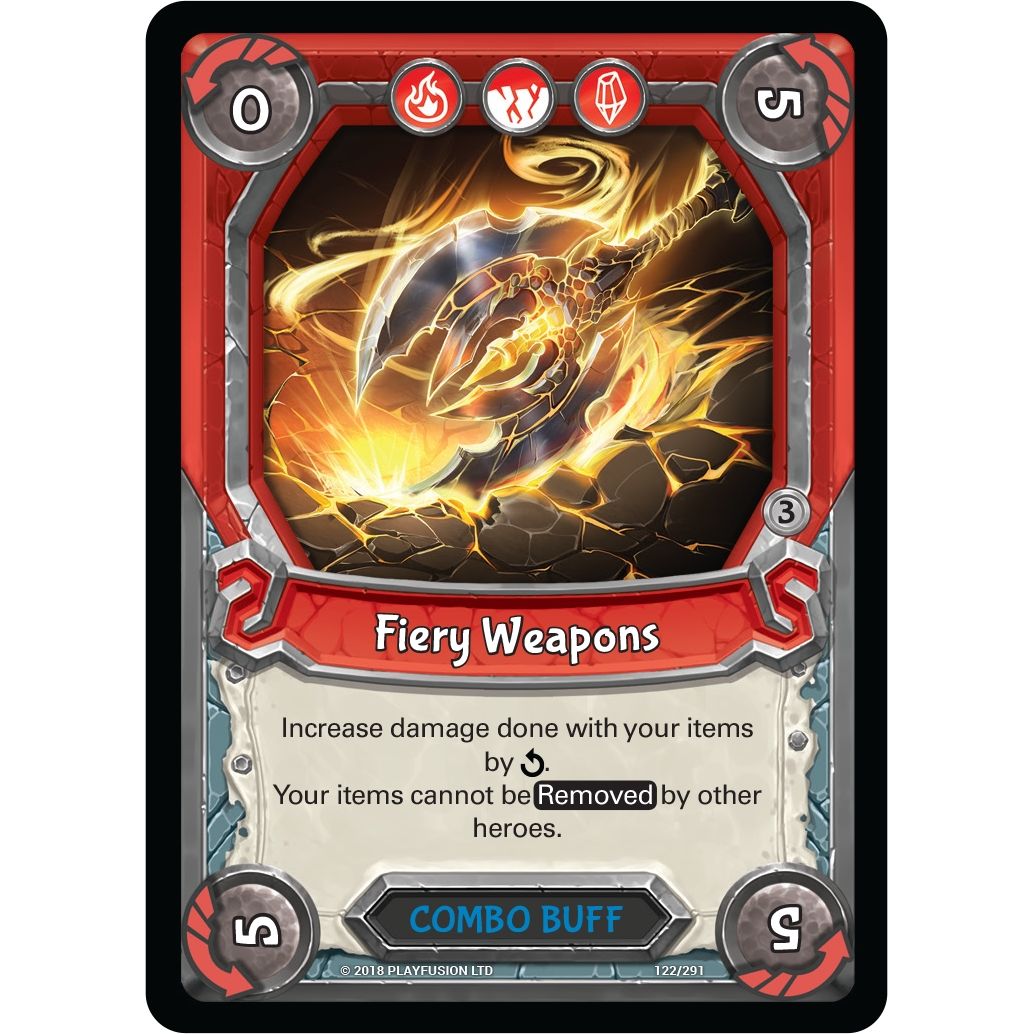 Image for Fiery Weapons (Unclaimed) (122) (KIN) - Lightseekers TCG