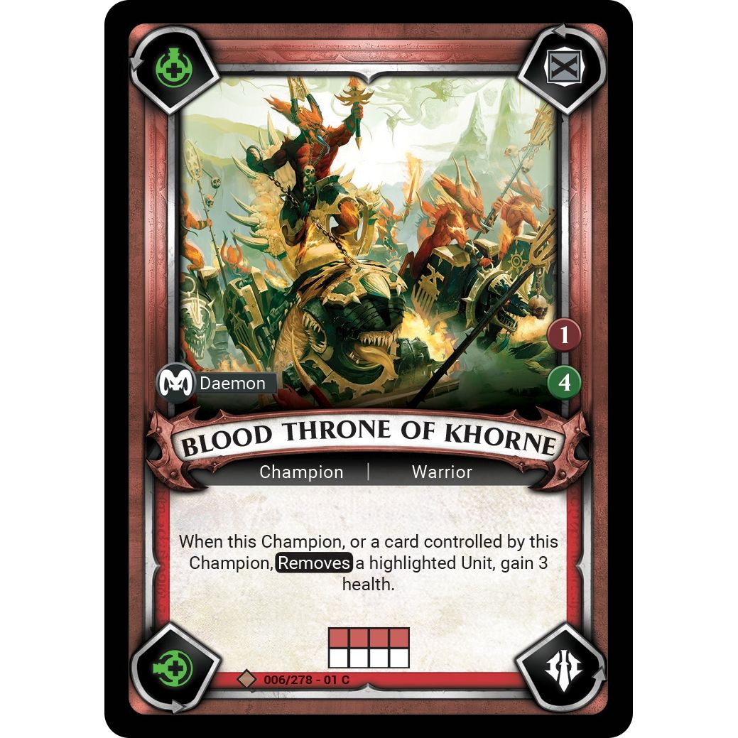 Image for Blood Throne of Khorne (Claimed) (006/278) (WHAOSC) - Warhammer Age of Sigmar Champions TCG