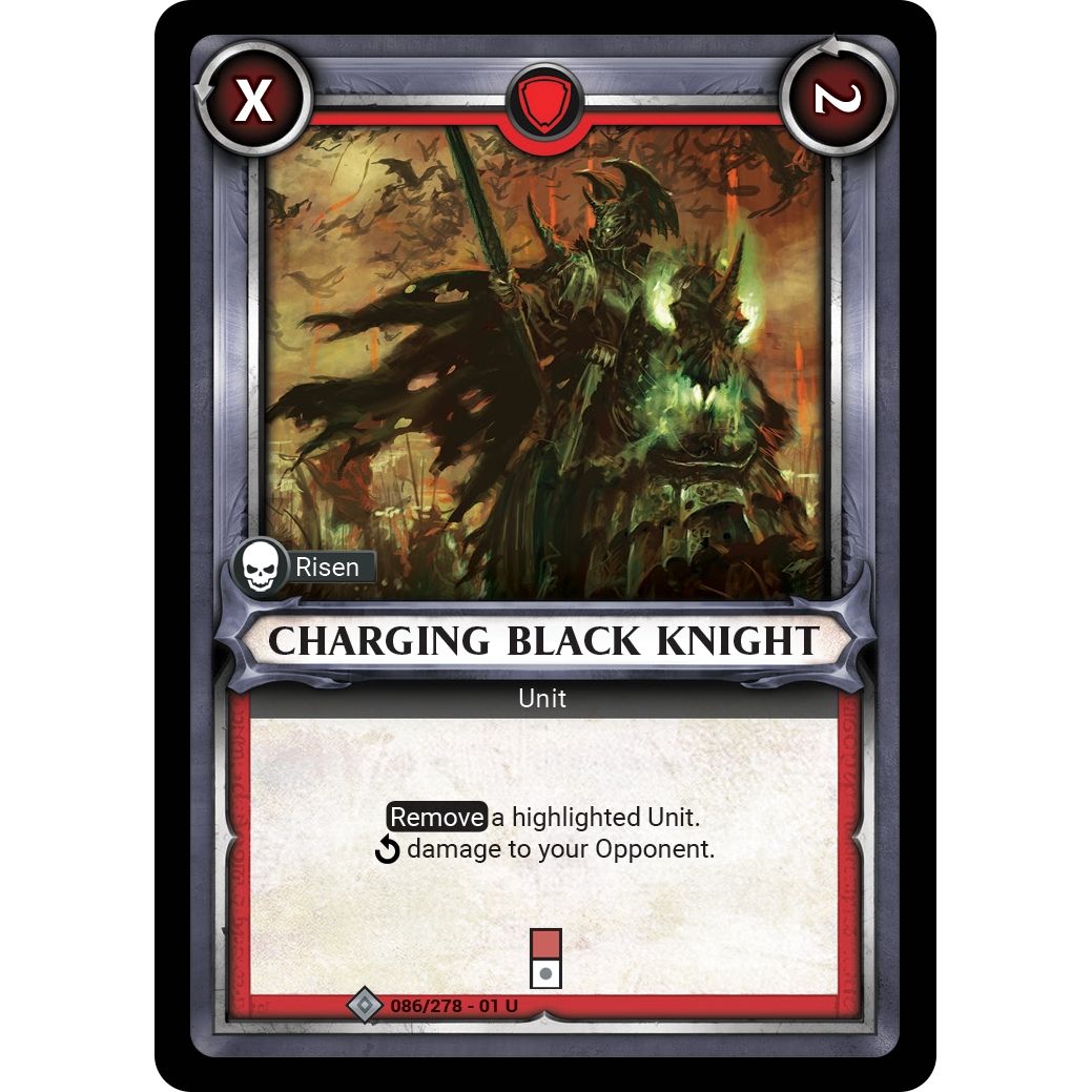 Image for Charging Black Knight (Claimed) (086/278) (WHAOSC) - Warhammer Age of Sigmar Champions TCG