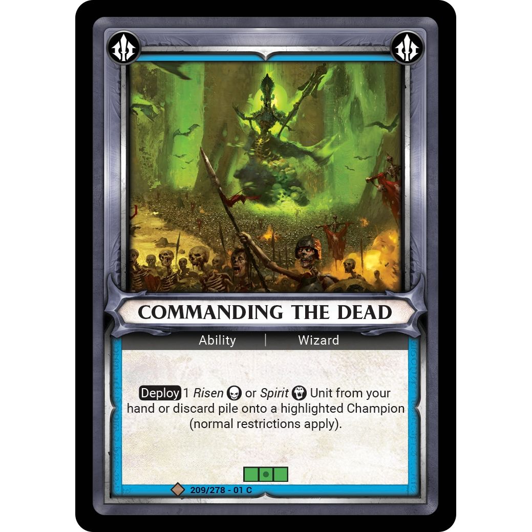 Image for Commanding the Dead (Unclaimed) (209/278) (WHAOSC) - Warhammer Age of Sigmar Champions TCG