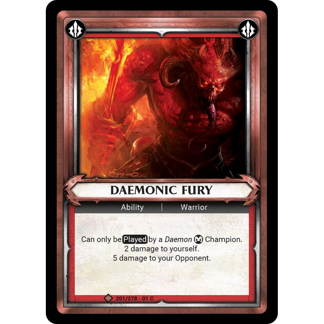 Image for Daemonic Fury (Claimed) (201/278) (WHAOSC) - Warhammer Age of Sigmar Champions TCG