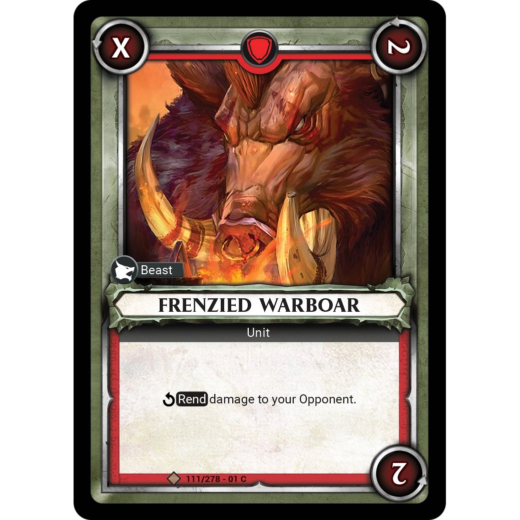 Image for Frenzied Warboar (Unclaimed) (111/278) (WHAOSC) - Warhammer Age of Sigmar Champions TCG