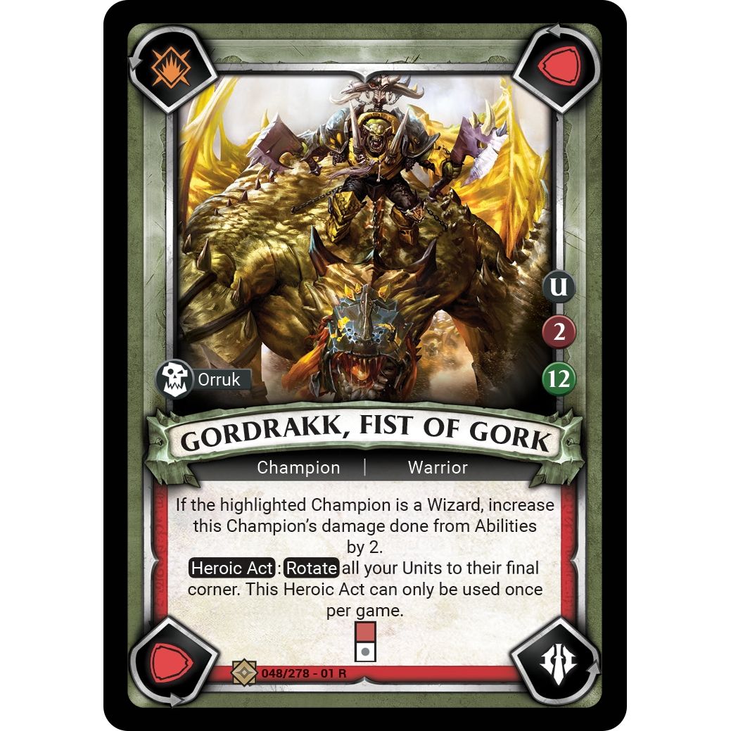 Image for Gordrakk, Fist of Gork (Claimed) (048/278) (WHAOSC) - Warhammer Age of Sigmar Champions TCG