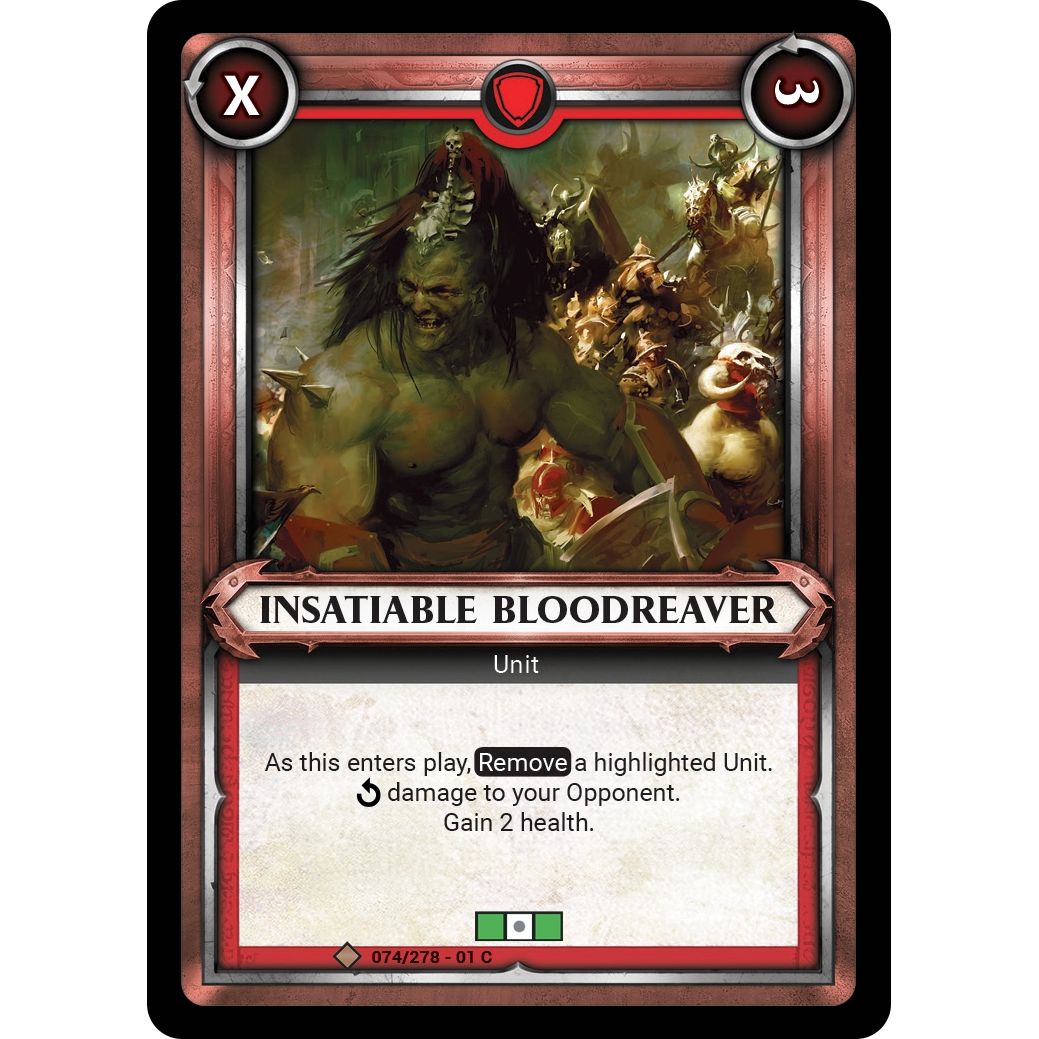 Image for Insatiable Bloodreaver (Unclaimed) (074/278) (WHAOSC) - Warhammer Age of Sigmar Champions TCG