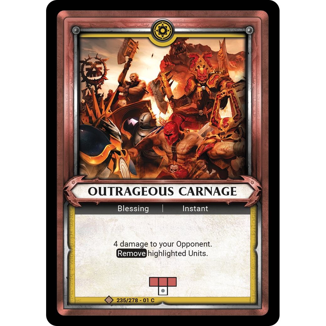 Image for Outrageous Carnage (Unclaimed) (235/278) (WHAOSC) - Warhammer Age of Sigmar Champions TCG