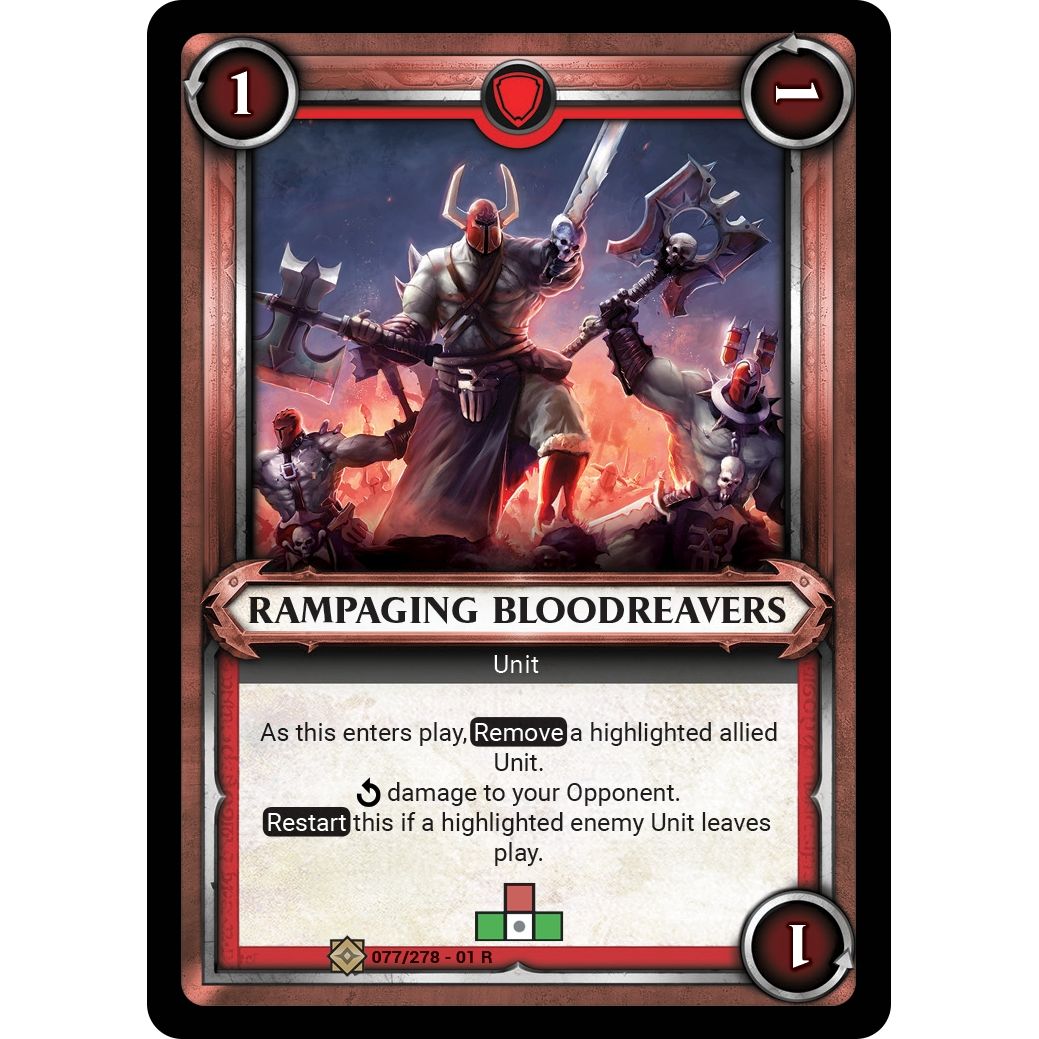 Image for Rampaging Bloodreavers (Claimed) (077/278) (WHAOSC) - Warhammer Age of Sigmar Champions TCG