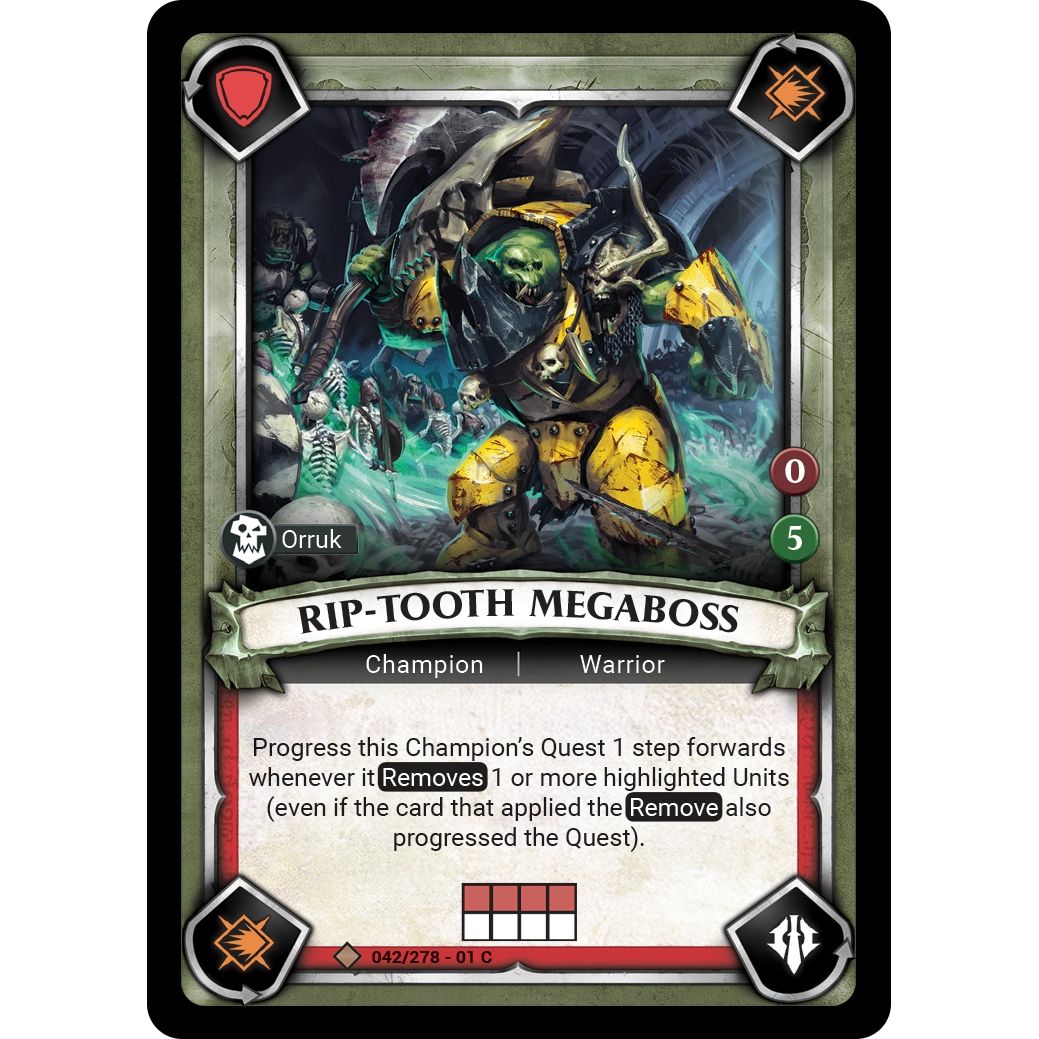 Image for Rip-Tooth Megaboss (Unclaimed) (042/278) (WHAOSC) - Warhammer Age of Sigmar Champions TCG