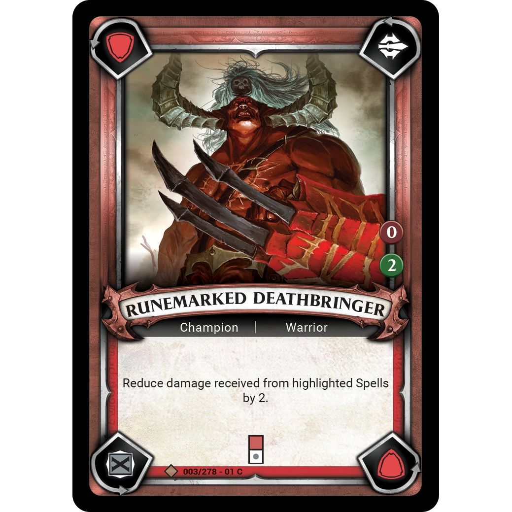 Image for Runemarked Deathbringer (Unclaimed) (003/278) (WHAOSC) - Warhammer Age of Sigmar Champions TCG