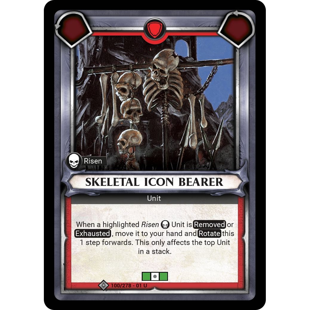 Image for Skeletal Icon Bearer (Unclaimed) (100/278) (WHAOSC) - Warhammer Age of Sigmar Champions TCG