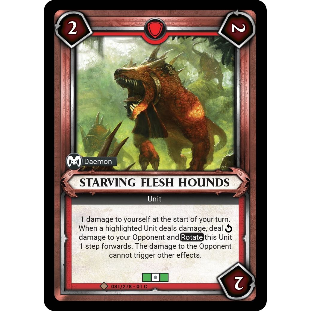 Image for Starving Flesh Hounds (Unclaimed) (081/278) (WHAOSC) - Warhammer Age of Sigmar Champions TCG