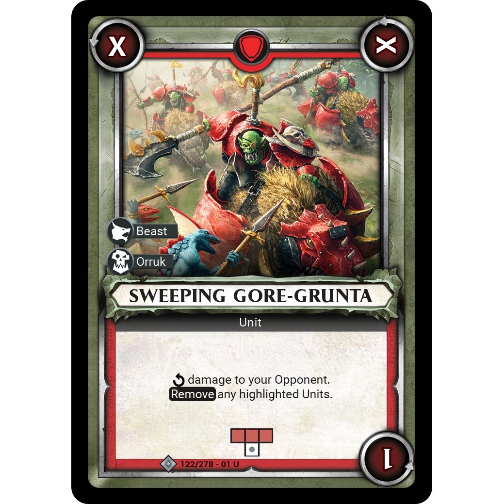 Image for Sweeping Gore-Grunta (Unclaimed) (122/278) (WHAOSC) - Warhammer Age of Sigmar Champions TCG
